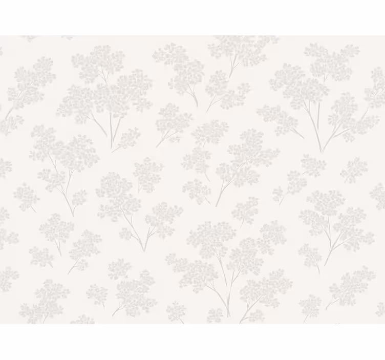 Tapet gift enkle hvite blomster - Tenstickers