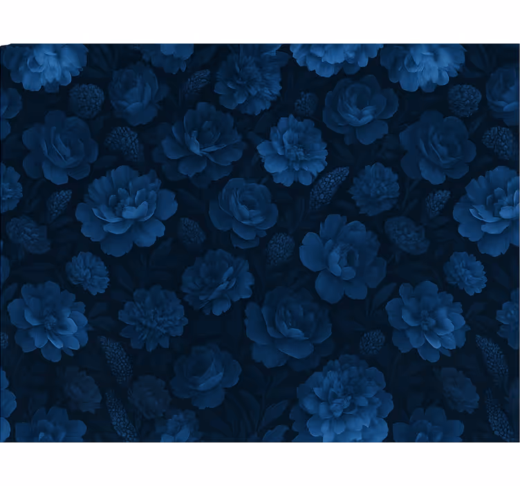 Tapet gift mørkeblå mystisk blomsterdesign - Tenstickers