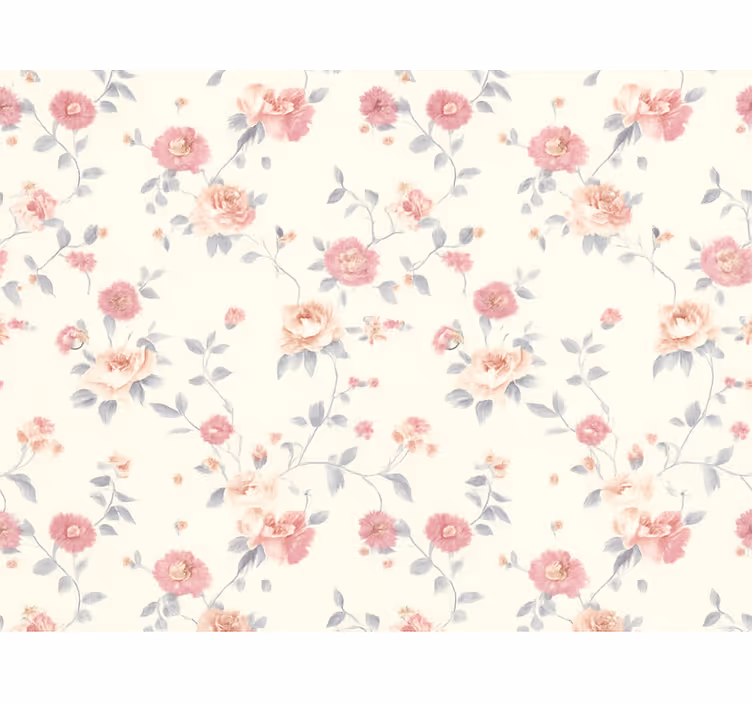 Tapet gift tekstil blomstermønster - Tenstickers