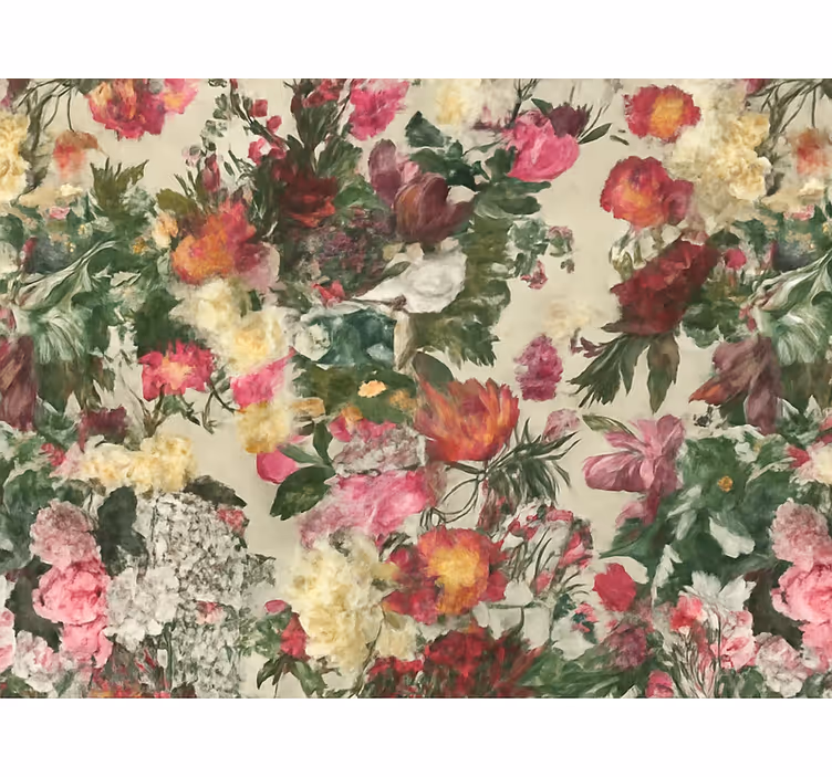 Tapet gift med vintage blomster maleri design - Tenstickers