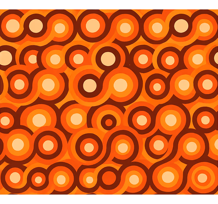 Abstract moderne varme farger figurer tapet stue - Tenstickers