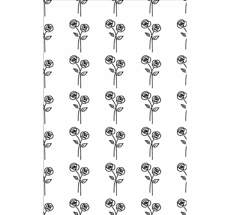 Tapet blomste par av roser minimalistisk design - Tenstickers
