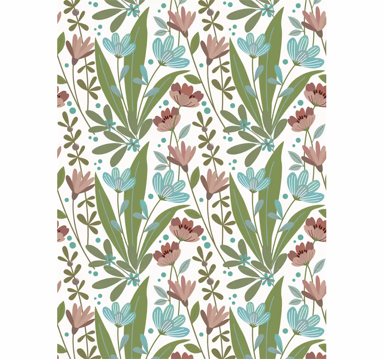 Tapet blomste i "granny chic" stil - Tenstickers