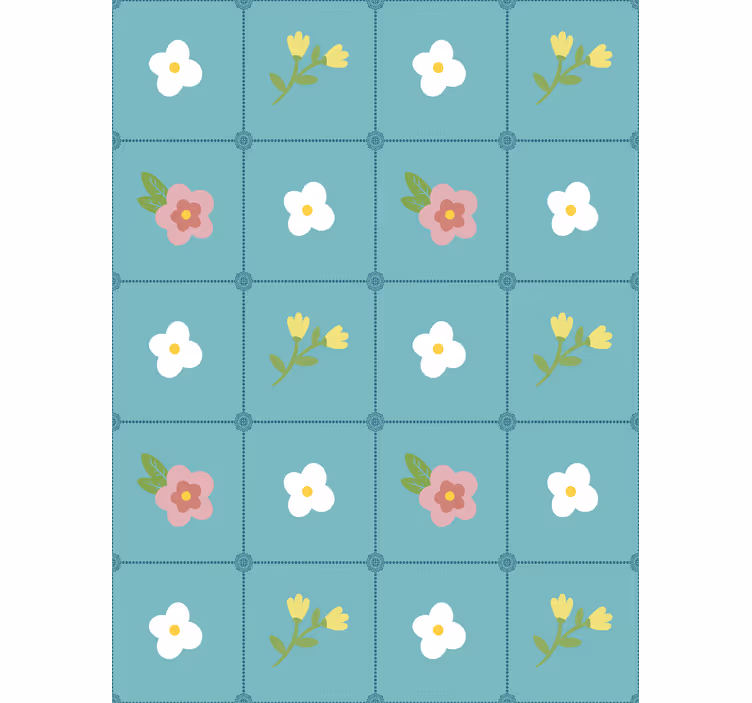 Tapet blomste bestemor stil dekor - Tenstickers