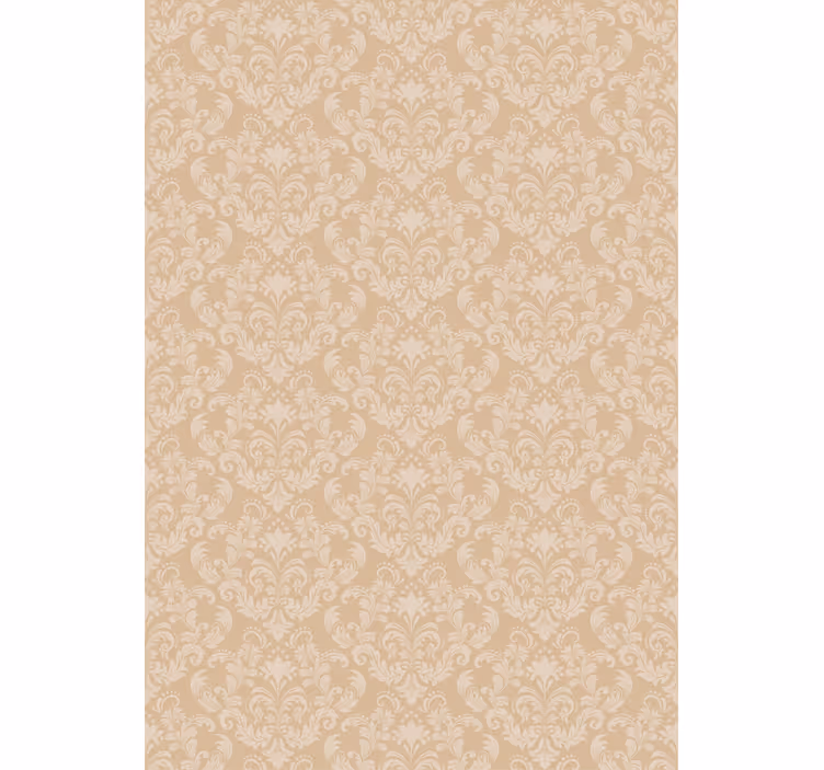 Tapet gift damask beige mønster - Tenstickers