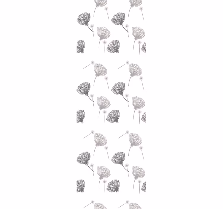 Tapet soverom engblomster mønster på hvit - Tenstickers