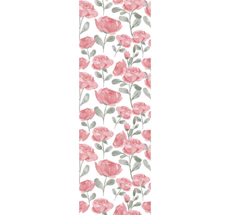 Tapet soverom med naturlig vintage rosemønster - Tenstickers