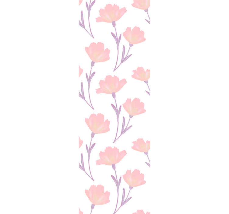 Tapet soverom minimalistisk akvarell villblomster mønster - Tenstickers