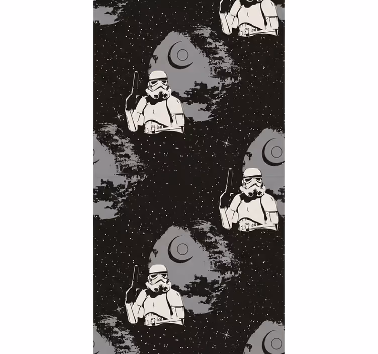 Typisk stormtrooper mønster tapet soverom - Tenstickers