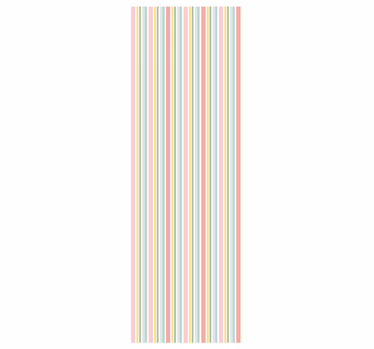 Tapet soverom horisontale pastellfargede striper - Tenstickers