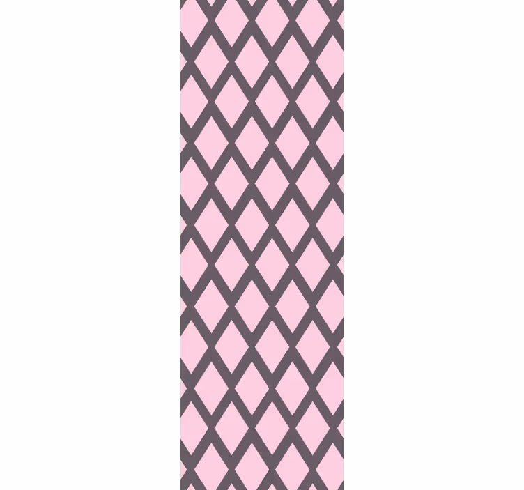 Tapet soverom rosa og grå rhombuser design - Tenstickers