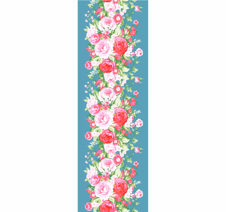 Turkis shabby chic mønster tapet soverom - Tenstickers