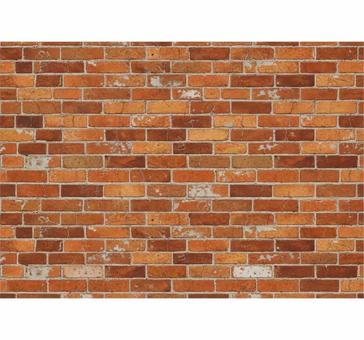 Industrielle tapeter oransje mursteinsdesign - Tenstickers