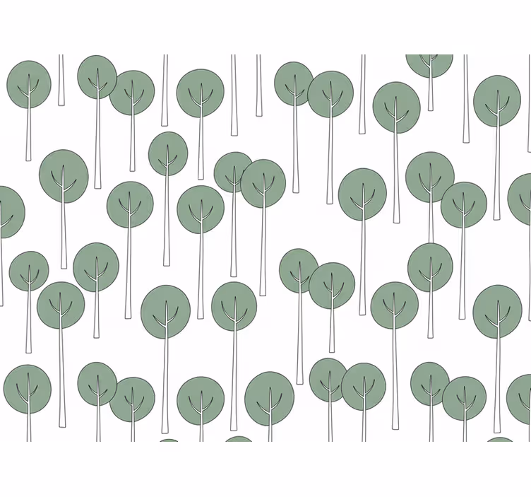 Tapet blomster minimalistisk tre mønster - Tenstickers