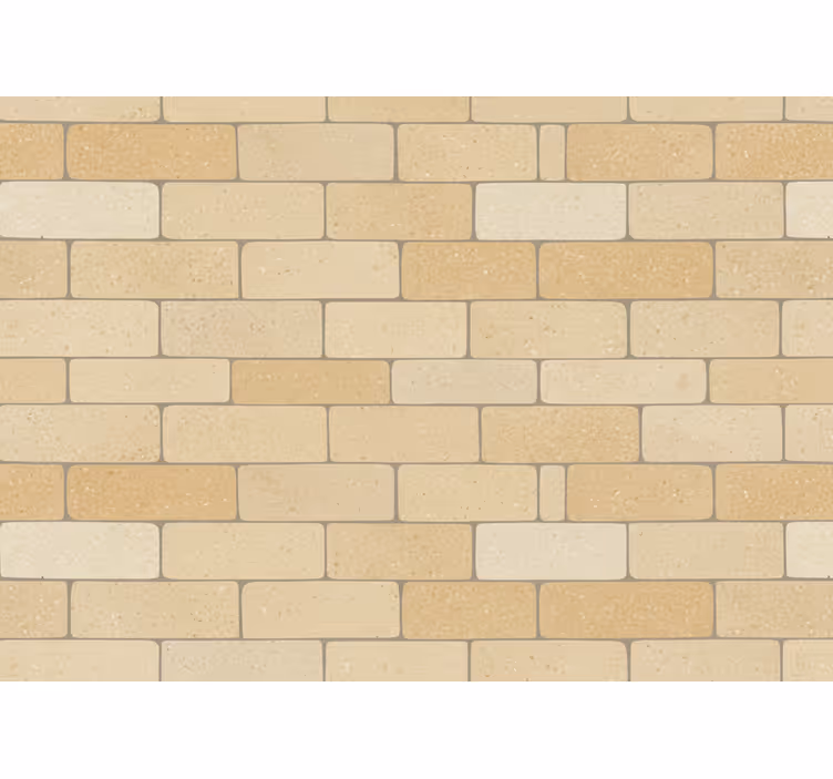 Tapet stein beige gule murstein - Tenstickers