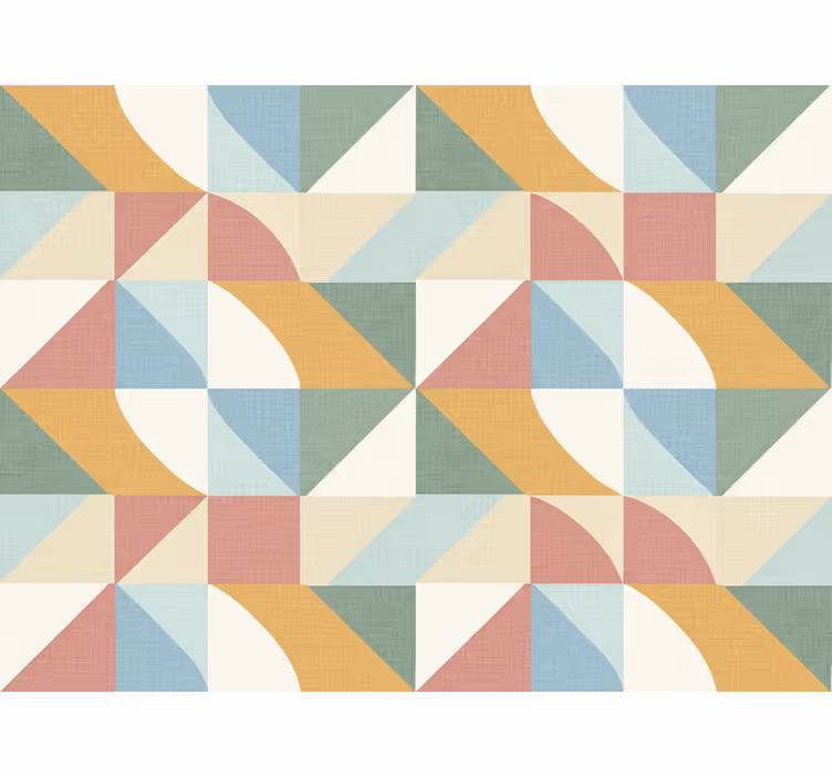 Tapet rustikk geometriske former i lyse farger - Tenstickers