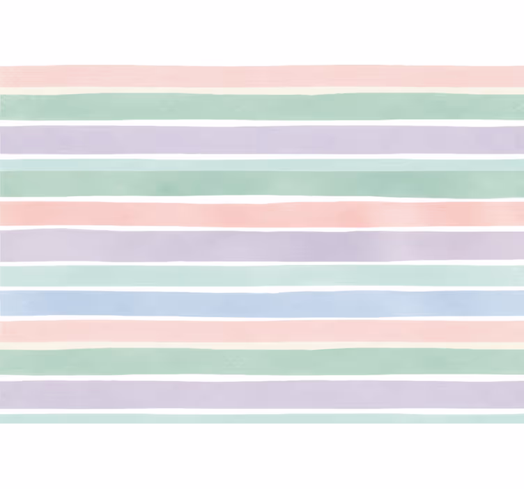 Tapet barn myke farge striper - Tenstickers