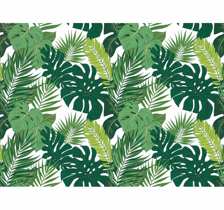 Tapet grønne blader jungle leaves b07k8rfyjm - Tenstickers