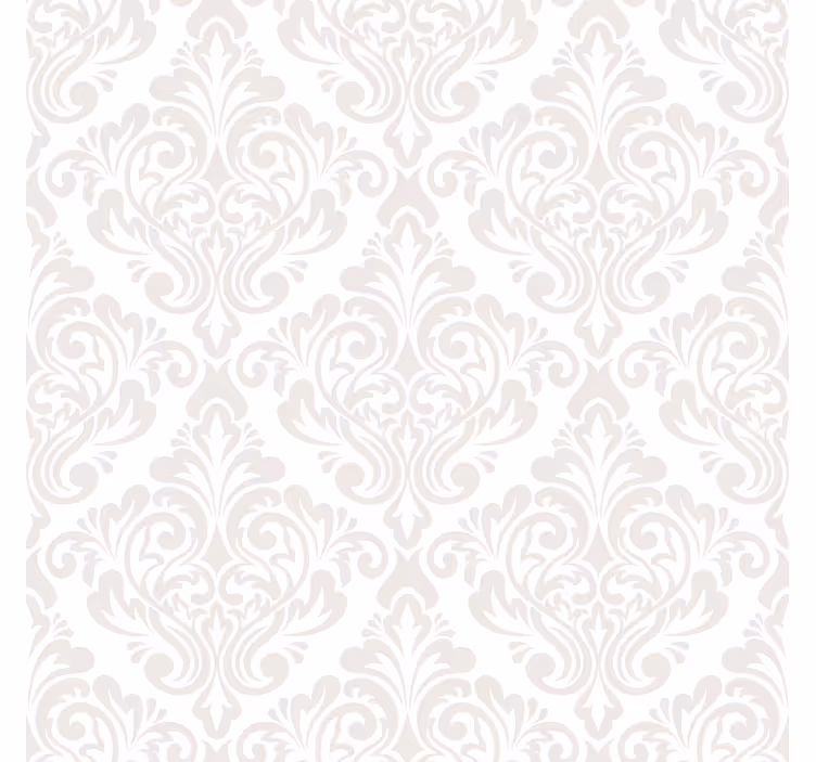 Tapet hvit med damask mønster - Tenstickers