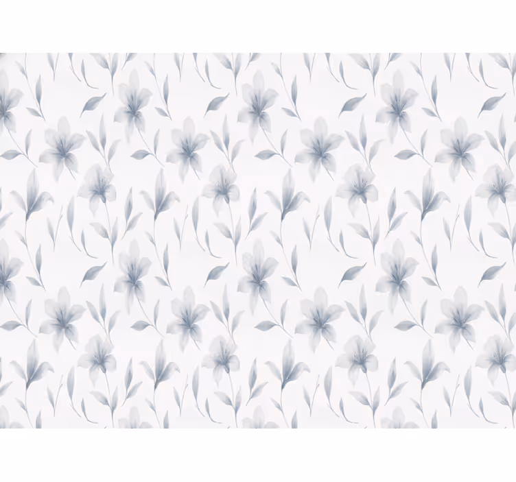 Tapet hvit akvarell liljer blomster - Tenstickers