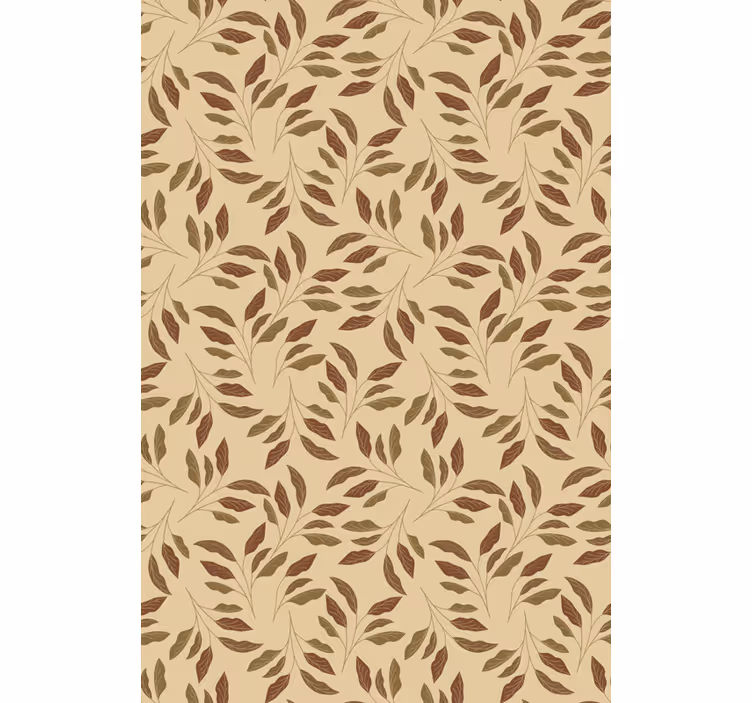 Bladaktig eleganse tapet beige - Tenstickers