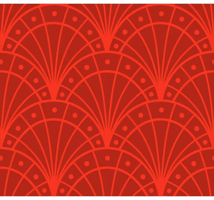 Tapet rød elegant rød art deco - Tenstickers