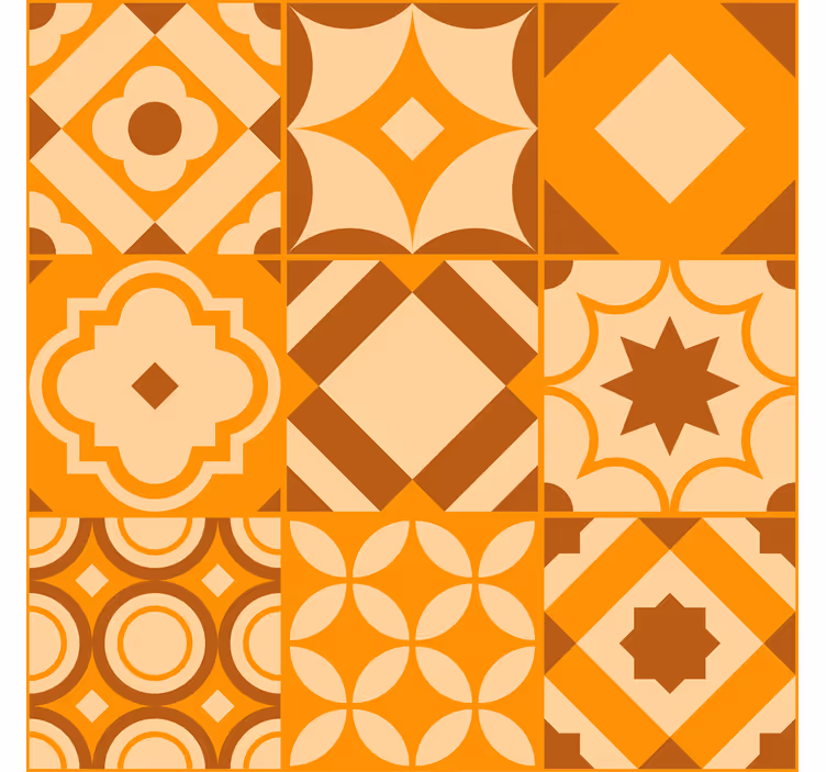 Terracotta tapet i rustikk stil - Tenstickers