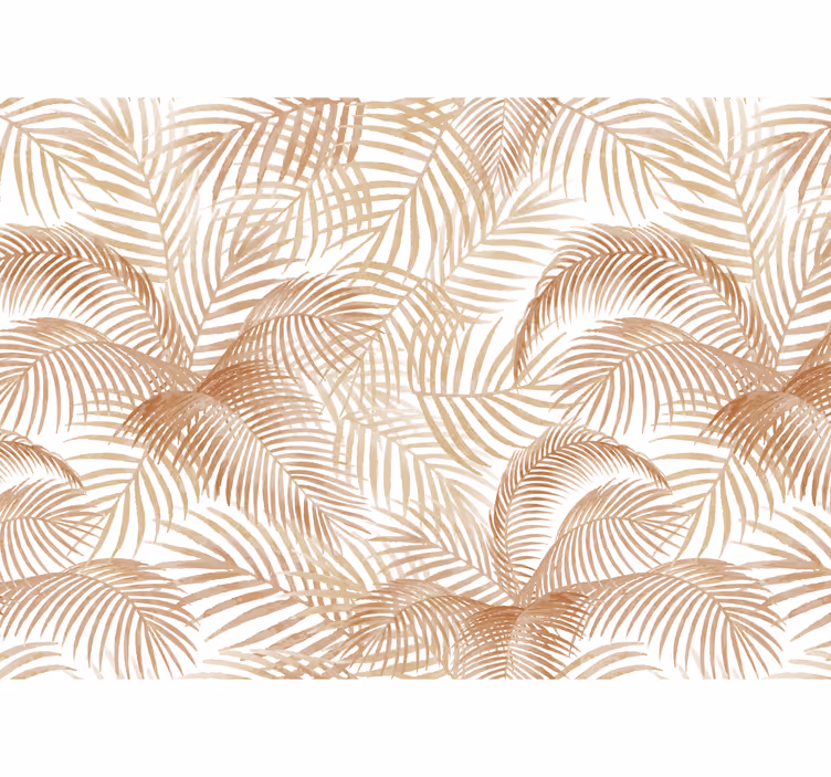 Terracotta tapet eksotiske palmer - Tenstickers