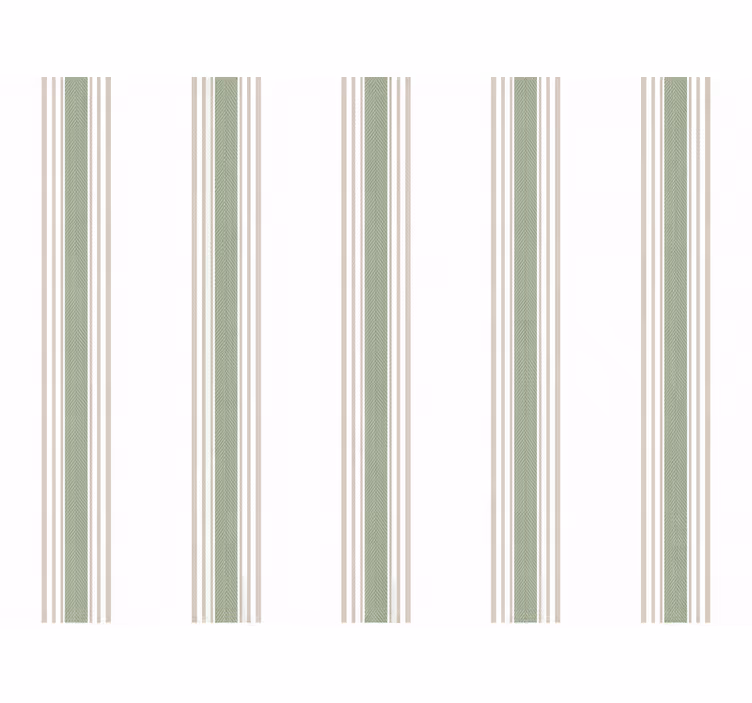 Tapet kjøkken grønne og beige striper - Tenstickers