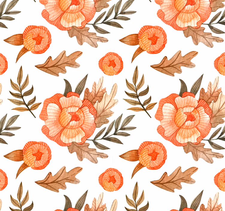 Lite blomster tapet natur - Tenstickers