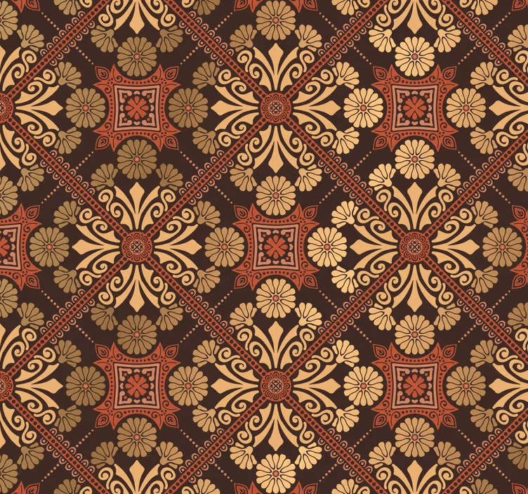 Barokk tapet vintage stil for soverommet - Tenstickers