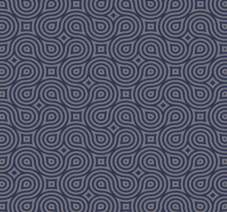 Moderne tapet blå geometrisk - Tenstickers