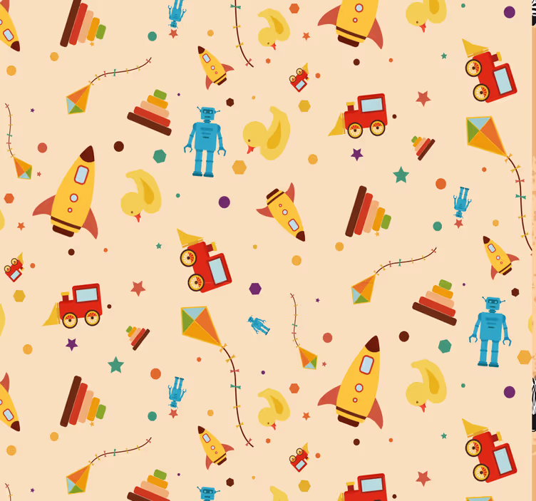 Vintage leker barn tapet - Tenstickers