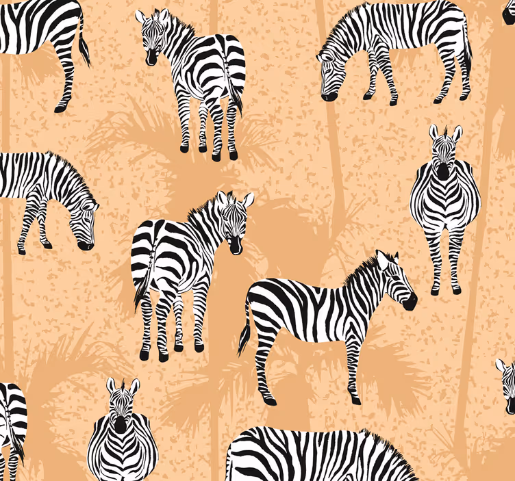 Badet tapet sebra safari - Tenstickers