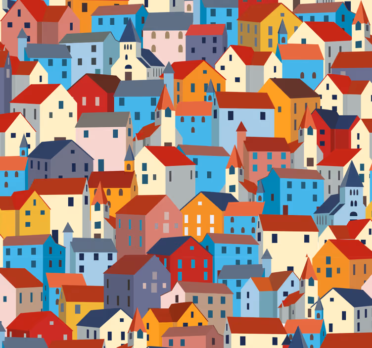 Byens skyskrapere moderne tapet - Tenstickers