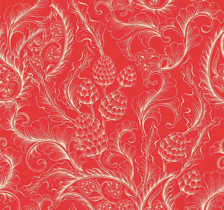 Paisley illustrasjon dekorativt tapet - Tenstickers