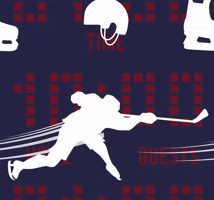 Ishockey action tapet tilpasset - Tenstickers