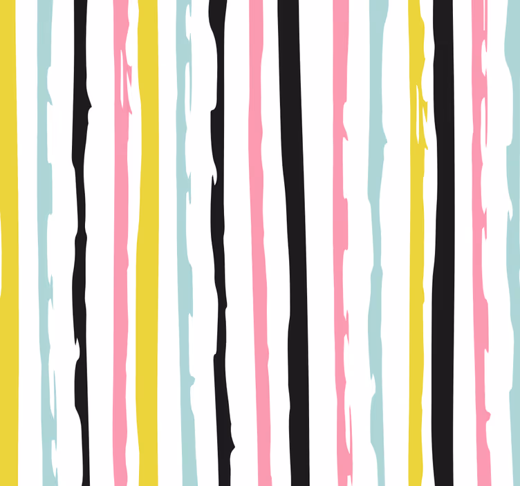 Fargerike striper tapet - Tenstickers