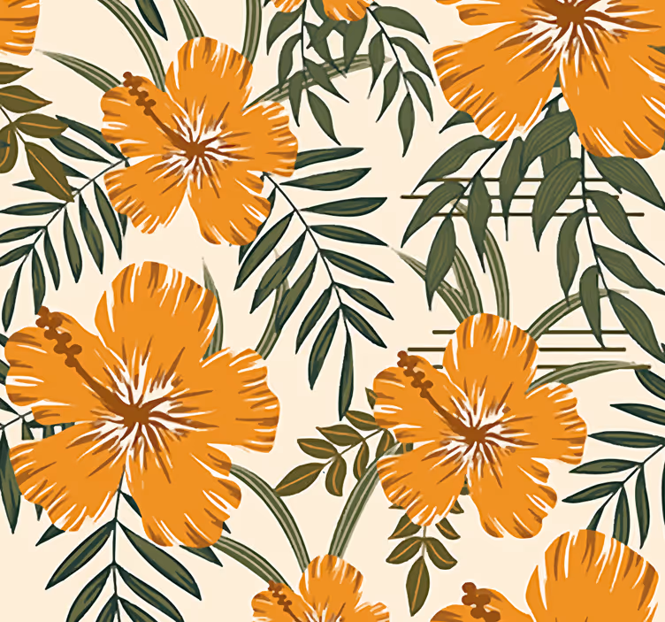 Blomstret grått natur tapet - Tenstickers