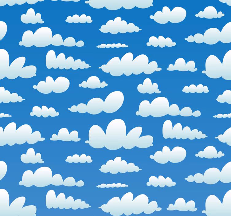 Himmel med skyer stue tapet - Tenstickers