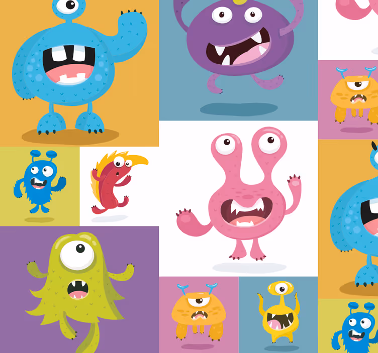 Vennlige monstre barn tapet - Tenstickers
