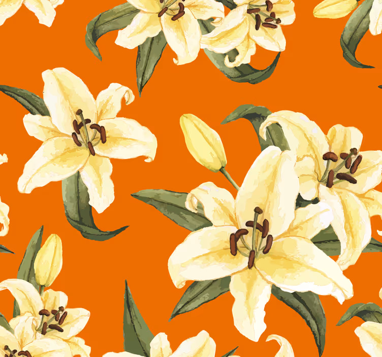 Blomsterfletter natur tapet - Tenstickers