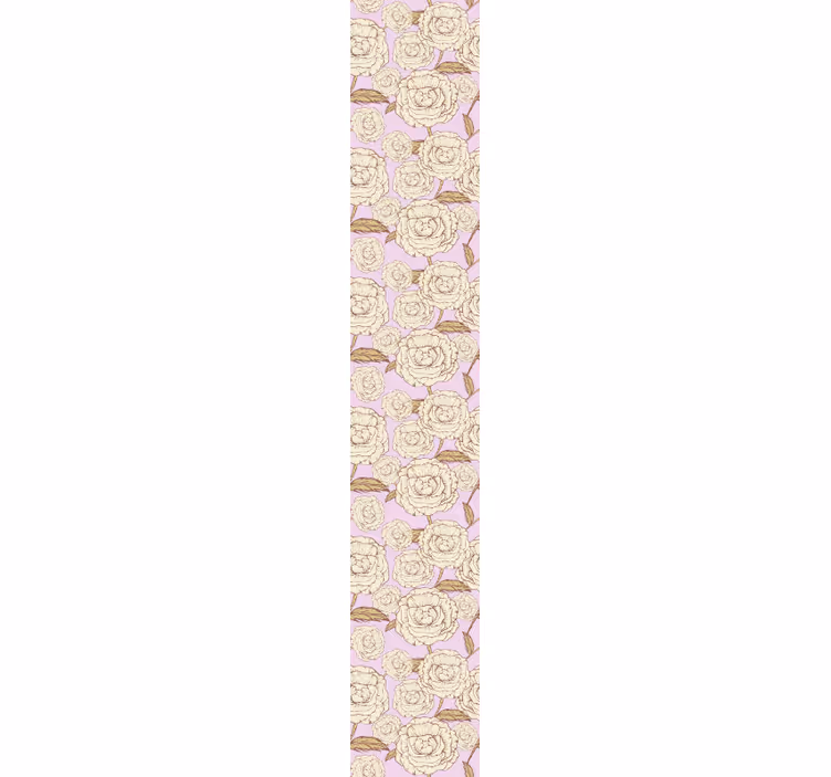 Retro rosa roser blomst tapet - Tenstickers
