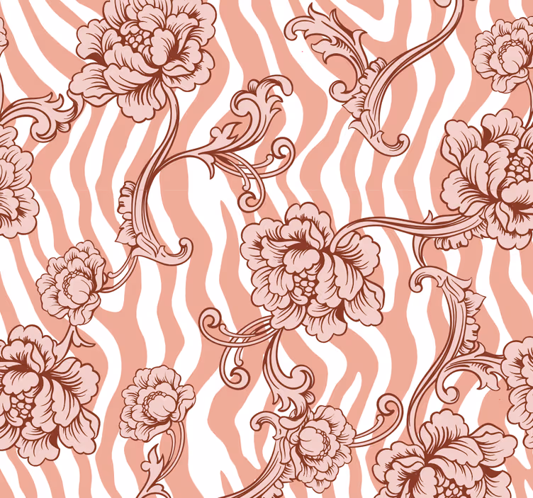 Blomsterornamentmønster - Tenstickers