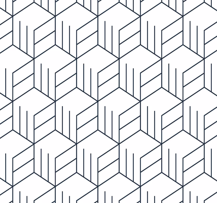 Geometrisk linjemønster tapet geometriske former - Tenstickers