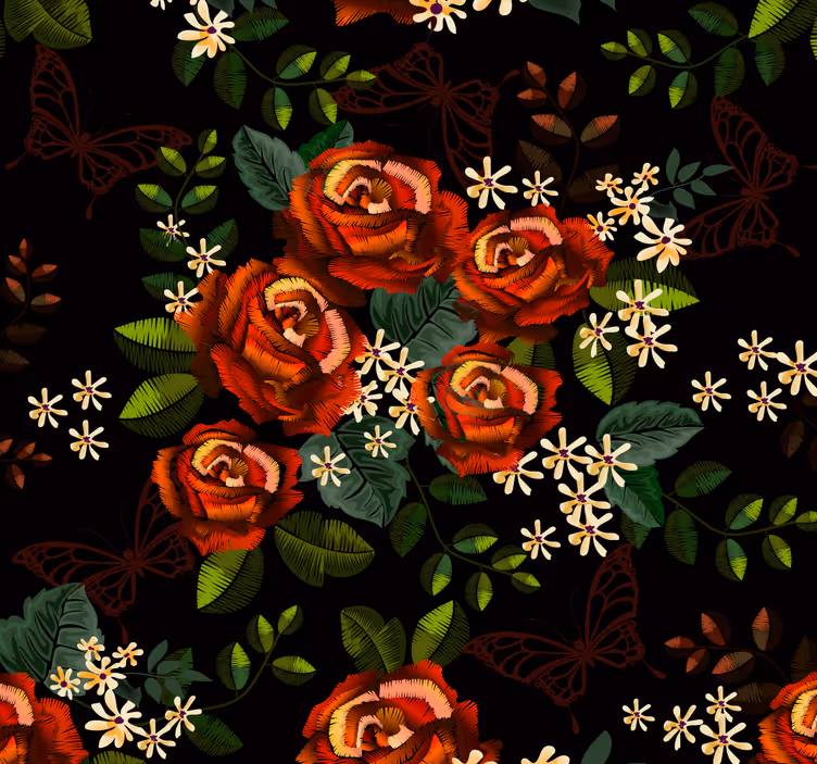Glamorøs hage vintage tapet - Tenstickers