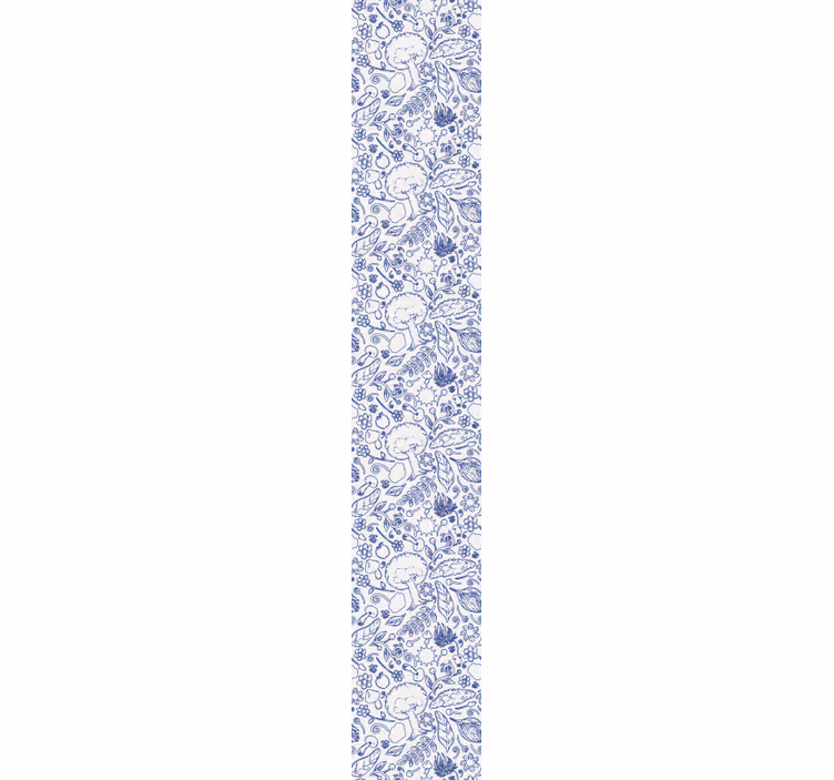 Floral flis mønster tapet stue - Tenstickers