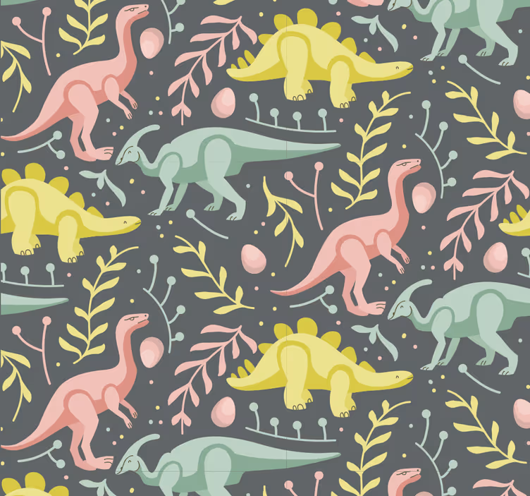 Dinosaur tegneserie lek dinosaur tapet - Tenstickers