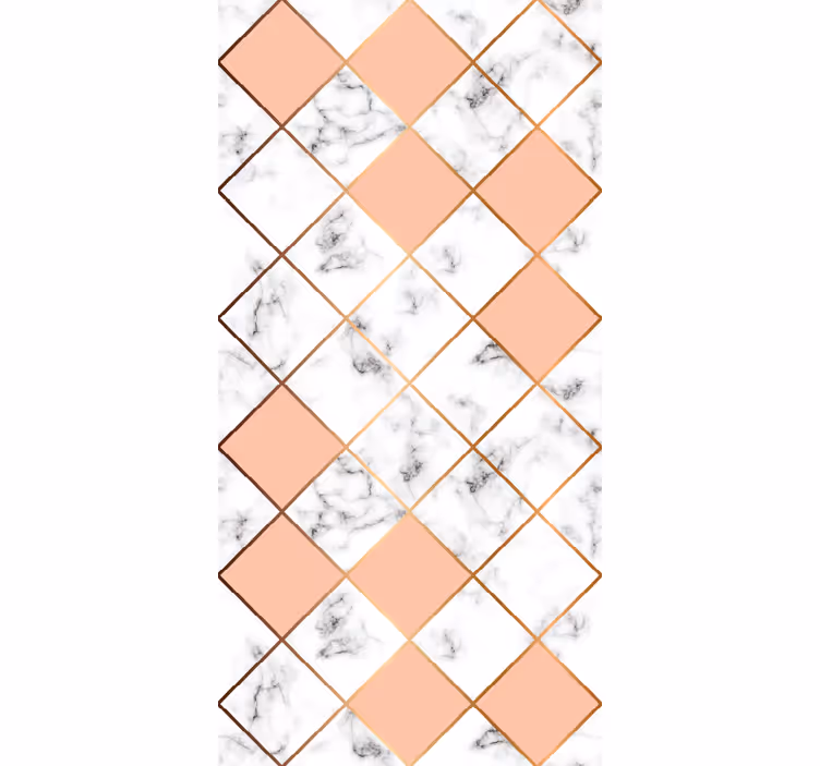 Keramisk marmorrosa flisstein tapet - Tenstickers