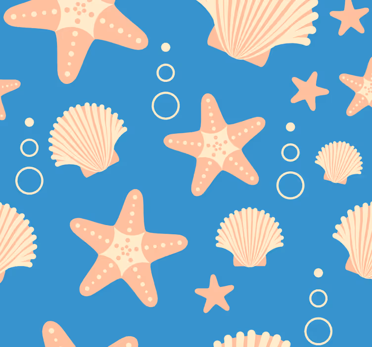 Fishstar og skjell havet sjø liv tapet - Tenstickers